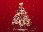 Immagine Albero di Natale con stelline colorate