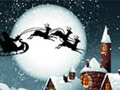 Immagini Babbo Natale con renne volanti